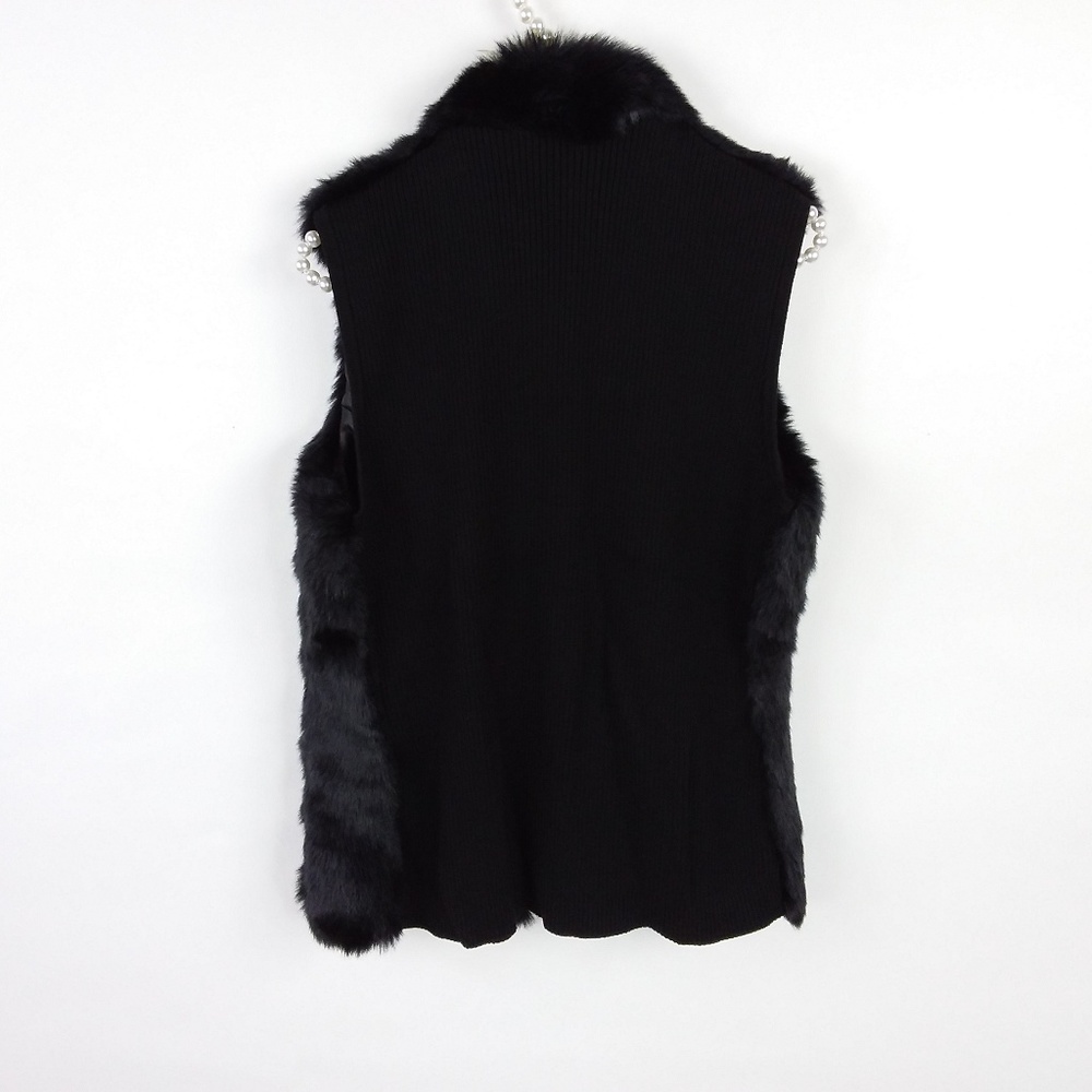 Foxcroft NYC Vest Faux Fur Material Back -1 - Picture 5 of 5